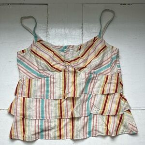 vintage tank top with ruffles